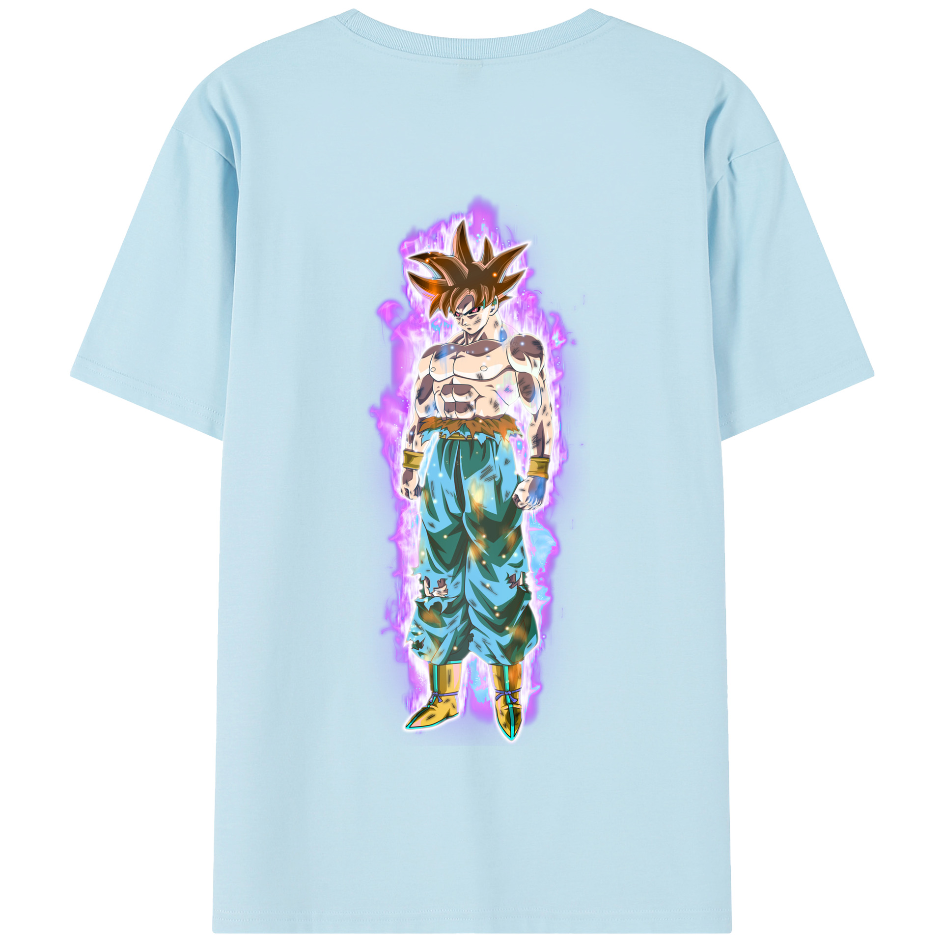 （画像用） ドラゴンボール 孫悟空（そん ごくう）Son Goku カカロット DRAGON BALL Kakarotto 綿100％半袖Tシャツ（背面プリント）